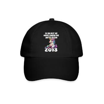 Limited Edition 2013 Geburtstag 2013 Geboren - Baseballkappe - Schwarz/Schwarz - Vorne