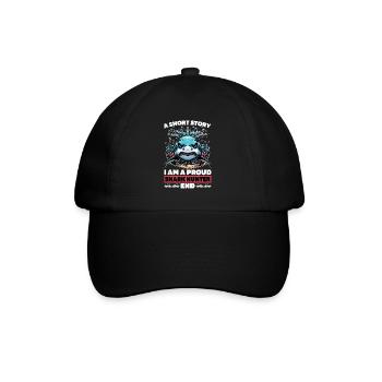 Shark Hunting A Short Story I Am A Paleontologist - Baseballkappe - Schwarz/Schwarz - Vorne