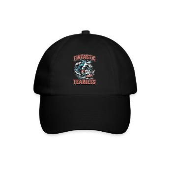 Shark Enthusiast Fintastic And Fearless Freediving - Baseball Cap - black/black - Front