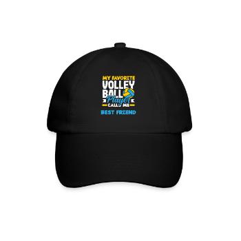 My favorite volleyball player Best friend - Baseball Cap - black/black - Front