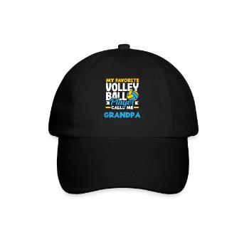 Mon joueur de volley-ball préféré m’appelle grand-père - Casquette classique - noir/noir - Devant