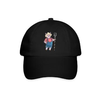 Ferme Pitchfork Éleveur de porcs - Casquette classique - noir/noir - Devant