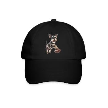 Zwergschnauzer - Baseballkappe - Schwarz/Schwarz - Vorne