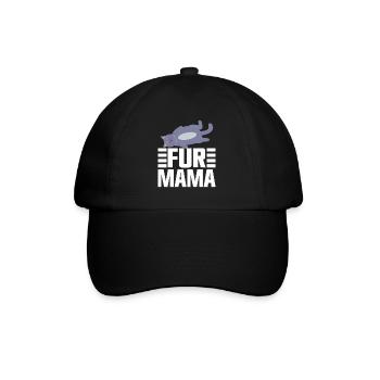 Cat Mom Gifts - Baseballkappe - Schwarz/Schwarz - Vorne