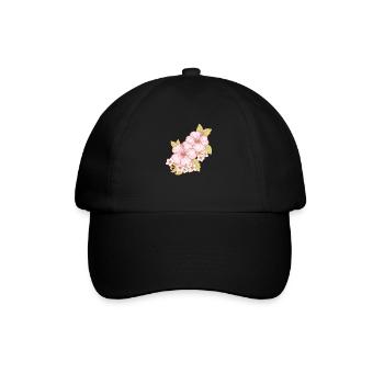 Hawaii Hawaiian Girl Hibiscus Flower - Baseball Cap - black/black - Front