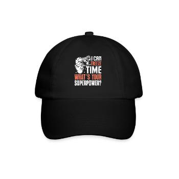 Fotografen Kamera Superkraft - Baseballkappe - Schwarz/Schwarz - Vorne