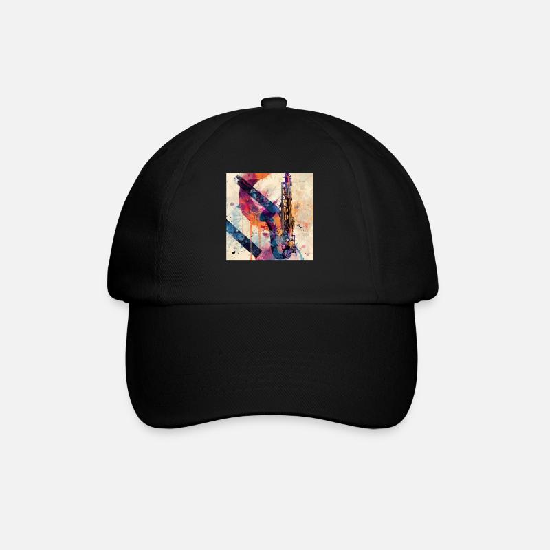 Saxophone - Casquette classique - noir/noir
