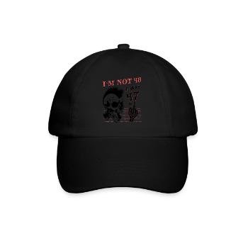 I Am 47 Plus Middle Finger - 48th Birthday - Baseball Cap - black/black - Front