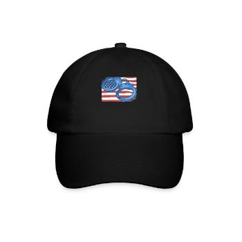 Korrekturen der amerikanischen Flagge des Justizvollzugsbeamten - Baseballkappe - Schwarz/Schwarz - Vorne