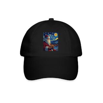 Weihnachtsmann Frauen Männer Kinder Weihnachten - Baseballkappe - Schwarz/Schwarz - Vorne