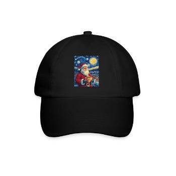 Weihnachtsmann Frauen Männer Kinder Weihnachten - Baseballkappe - Schwarz/Schwarz - Vorne