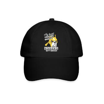 My Heart Giggles When My Boxers Butt Wiggles - Baseball Cap - black/black - Front