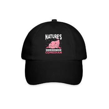 Funny Blobfish Cute Blobfish - Baseball Cap - black/black - Front