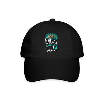 Otter Otters Make Me Smile - Baseball Cap - black/black - Front