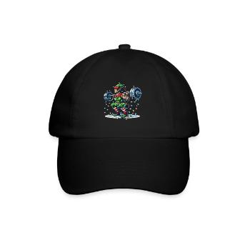 Entraînement d’haltères elfes de renforcement musculaire de Noël - Casquette classique - noir/noir - Devant