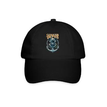 Conquer The Dephs - Baseballkappe - Schwarz/Schwarz - Vorne