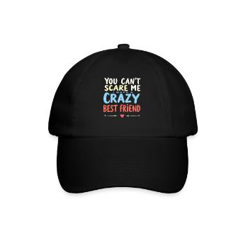 Tu ne peux pas me faire peur, j’ai un meilleur ami fou - Casquette classique - noir/noir - Devant