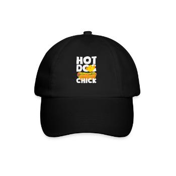 Hot Dog Poussin Style Drôle - Casquette classique - noir/noir - Devant