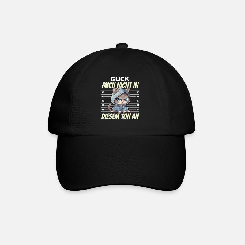 Katze Geschenk Ironie Sarkasmus Humor Geburtstag - Baseballkappe - Schwarz/Schwarz