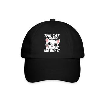 Cat Mom Gifts - Baseballkappe - Schwarz/Schwarz - Vorne