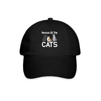 Cadeaux de sauvetage de chat - Casquette classique - noir/noir - Devant