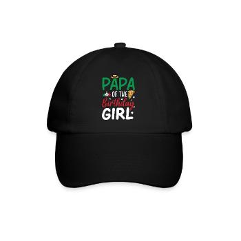 Papa de la fille d’anniversaire - Casquette classique - noir/noir - Devant