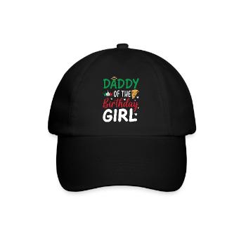 Papa de la fille d’anniversaire - Casquette classique - noir/noir - Devant