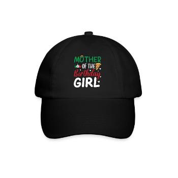 Mère de la fille d’anniversaire - Casquette classique - noir/noir - Devant