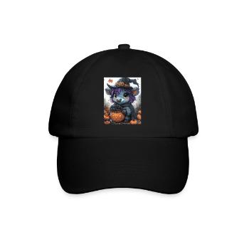 Halloween Geschenk Frauen Kuh Männer Kinder Deko - Baseballkappe - Schwarz/Schwarz - Vorne