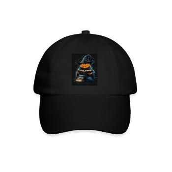 Cadeau d’Halloween Femmes Citrouille Hommes Enfants - Casquette classique - noir/noir - Devant