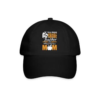 Proud Mom Of 5th Grade Teacher - Baseball Cap - black/black - Front
