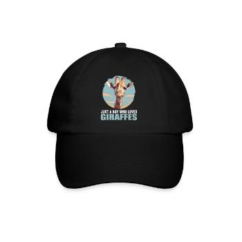 Giraffen Giraffe - Baseballkappe - Schwarz/Schwarz - Vorne