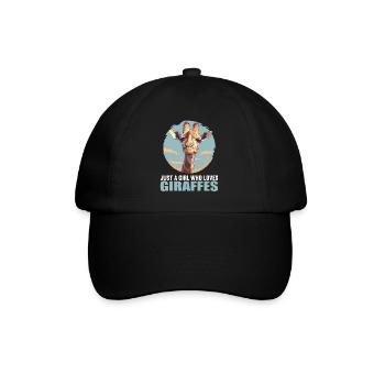 Giraffen Giraffe - Baseballkappe - Schwarz/Schwarz - Vorne