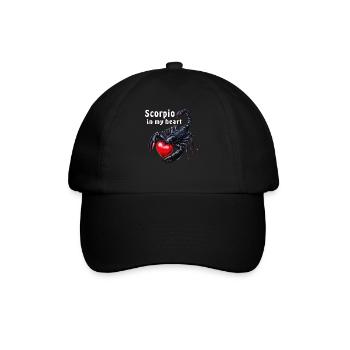 Scorpio in my heart - Baseballkappe - Schwarz/Schwarz - Vorne