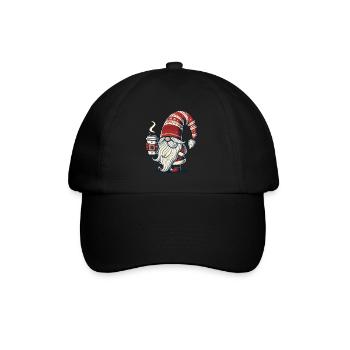 Nain de Noël avec magie du café - Casquette classique - noir/noir - Devant