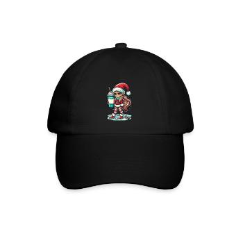 Nain de Noël au café - Casquette classique - noir/noir - Devant