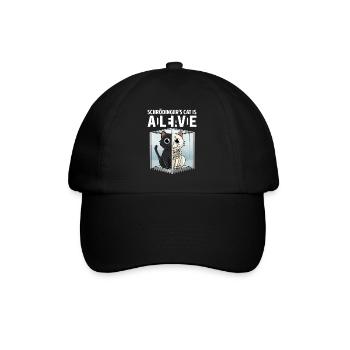 Schrödinger's Cat Dead And Alive - Baseballkappe - Schwarz/Schwarz - Vorne