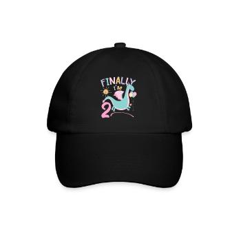 2ème anniversaire Fille Dracon 2 ans Cadeaux - Casquette classique - noir/noir - Devant