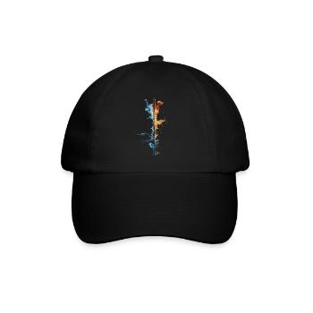 Querflöte - Baseballkappe - Schwarz/Schwarz - Vorne