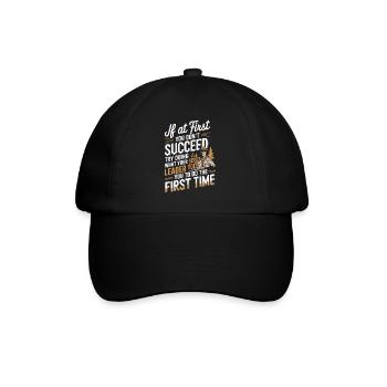Scout Leader Scouting Campfire Camping Tent - Baseball Cap - black/black - Front
