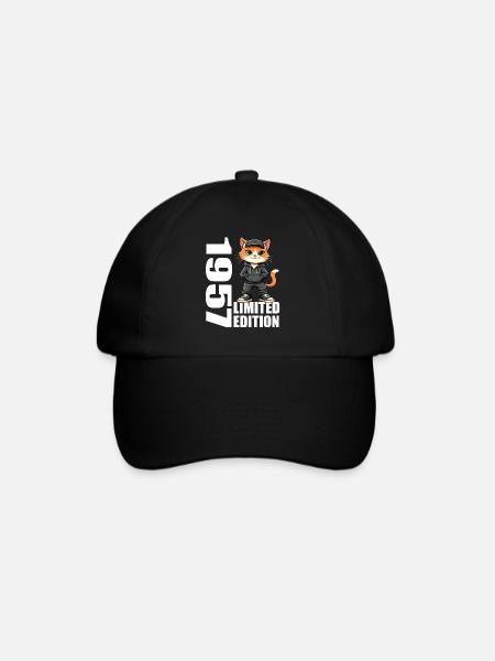 Edition Limitée 1957 Anniversaire Né 1957 - Casquette classique - noir/noir