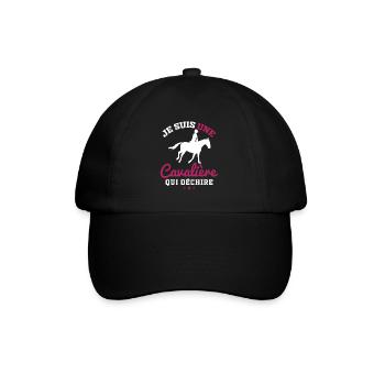 Ich bin ein Reiter, der Geschenke zerreißt - Baseballkappe - Schwarz/Schwarz - Vorne