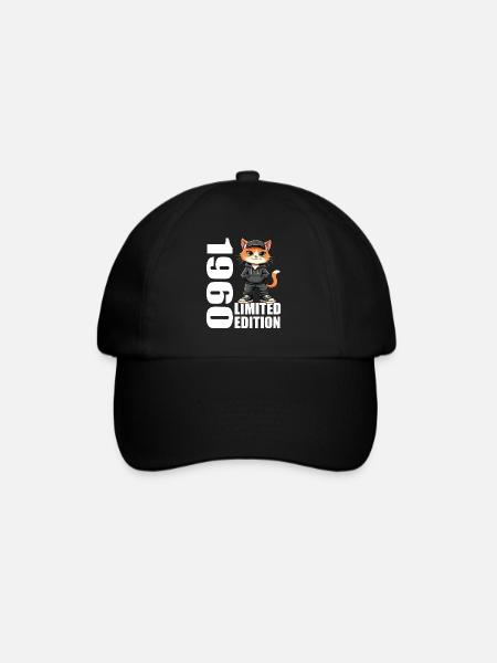 Limited Edition 1960 Geburtstag 1960 Geboren - Baseballkappe - Schwarz/Schwarz