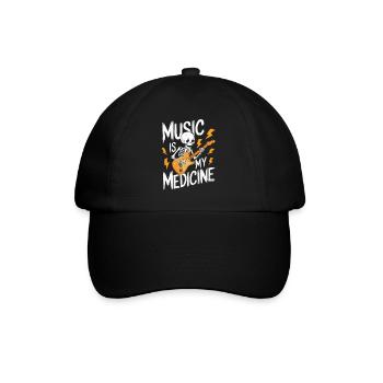Squelette Guitariste Joueur Bones Guitariste Musicien - Casquette classique - noir/noir - Devant