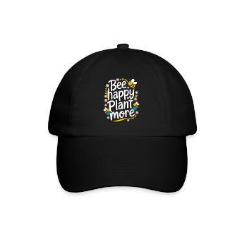 Bee-friendly gardener, pollinator, garden and - Baseball Cap - black/black - Front