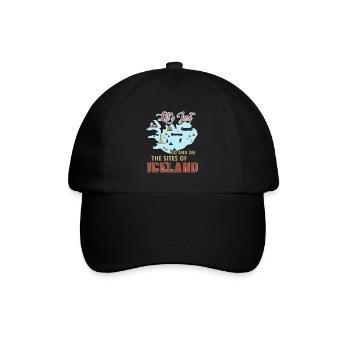 Let's Just Go And See The Sites Of Iceland - Baseball Cap - black/black - Front