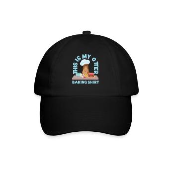 Otter Baking Pun This Is My Otter - Baseball Cap - black/black - Front