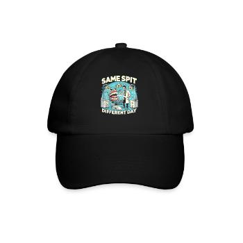 Gleiche Spucke an einem anderen Tag - Baseballkappe - Schwarz/Schwarz - Vorne