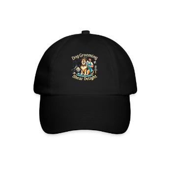 Hundepflege ist ein reines Vergnügen - Baseballkappe - Schwarz/Schwarz - Vorne