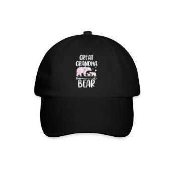 Great Grandma Bear - Baseball Cap - black/black - Front